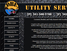 Tablet Screenshot of dbeutilityservices.com